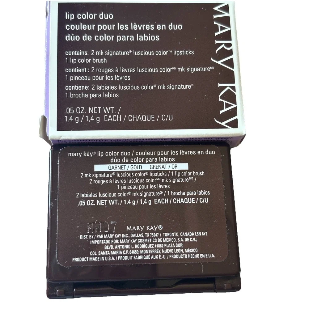 NIB Mary Kay Lip Color Duo Garnet / Gold Full Size